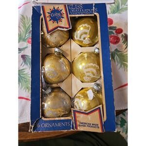 Vintage COBY Glass Christmas Balls / Original Box (497)